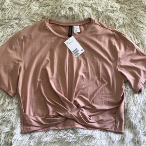 H&M Divided Crop Top || Blush Pink